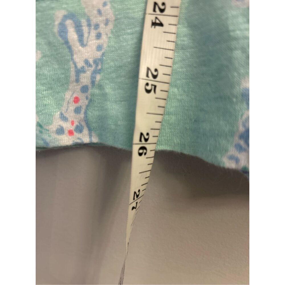 Lilly Pulitzer Mikela 100% Linen T-shirt sz XL breathable beach vacation stretch - Picture 6 of 8